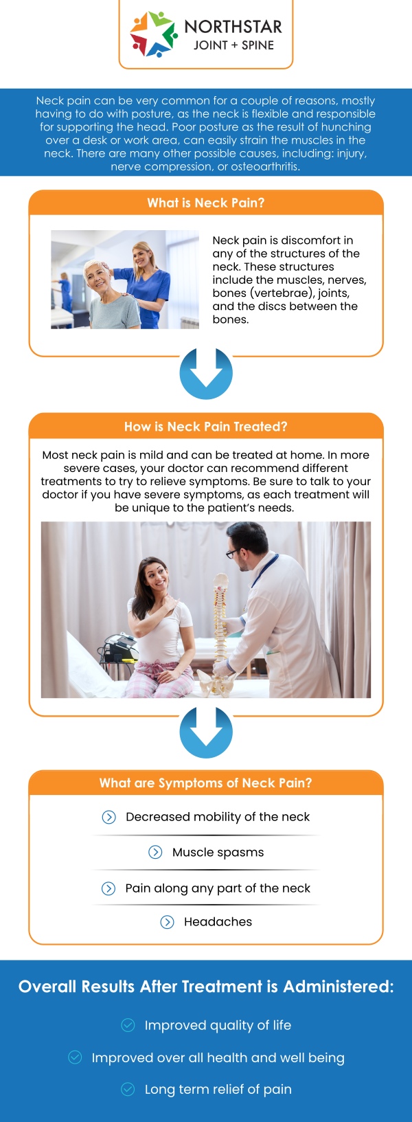 The first signs of arthritis in the neck often include stiffness, discomfort, and limited range of motion. You may also experience pain that worsens with certain movements or activities. At Northstar Joint and Spine in Plano, TX, Board-Certified Dr. Robert J. Nocerini, MD, can help diagnose and provide effective treatment options to manage symptoms and improve mobility. For more information contact us today or schedule an appointment online. We are conveniently located at 7704 San Jacinto Pl Suite #200 Plano, TX 75024.