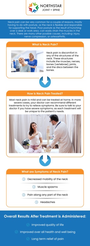Constant neck pain can affect daily comfort, mobility, and quality of life, often developing from poor posture, muscle tension, cervical spine changes, or nerve-related conditions. Many patients in Plano, TX, experience ongoing neck discomfort due to modern lifestyle habits, including prolonged computer use and extended sitting. At North Star Joint and Spine, Board-Certified, Dr. Robert J. Nocerini, MD, evaluates persistent neck pain and provides personalized treatment recommendations based on each patient’s condition. For more information, contact us today or book an appointment online. We are conveniently located at 7704 San Jacinto Pl Suite 200 Plano, TX 75024. Constant neck pain can affect daily comfort, mobility, and quality of life, often developing from poor posture, muscle tension, cervical spine changes, or nerve-related conditions. Many patients in Plano, TX, experience ongoing neck discomfort due to modern lifestyle habits, including prolonged computer use and extended sitting. At North Star Joint and Spine, Board-Certified, Dr. Robert J. Nocerini, MD, evaluates persistent neck pain and provides personalized treatment recommendations based on each patient’s condition. For more information, contact us today or book an appointment online. We are conveniently located at 7704 San Jacinto Pl Suite 200 Plano, TX 75024.